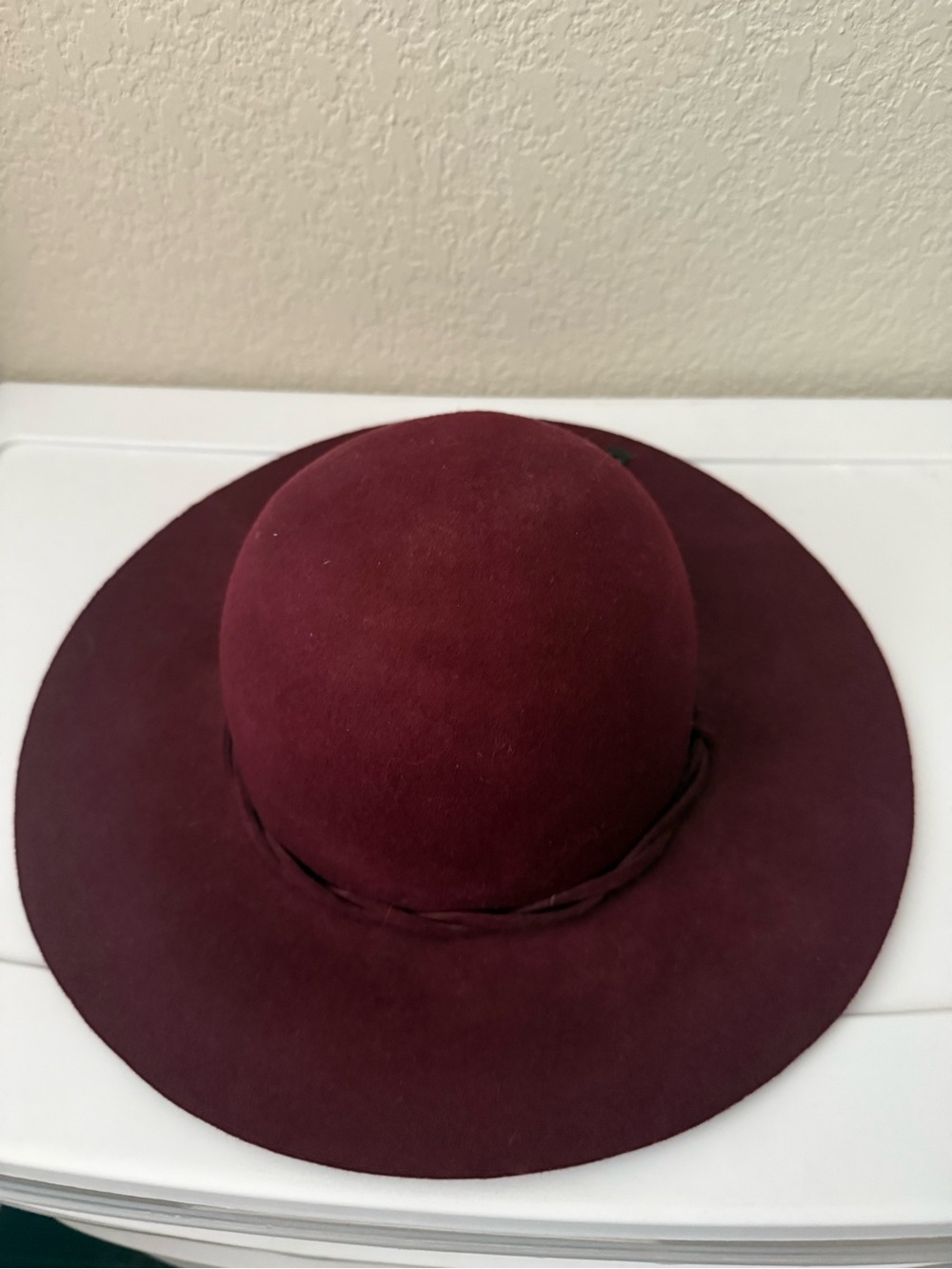 Apt. 9 Burgundy Wide Brim Wool Felt Hat